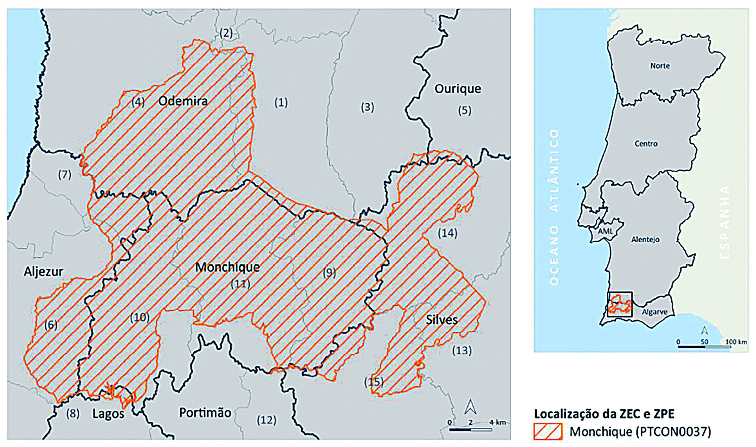 Enquadramento territorial das ZEC e ZPE Monchique - Foto-Reprodução_Diário da República