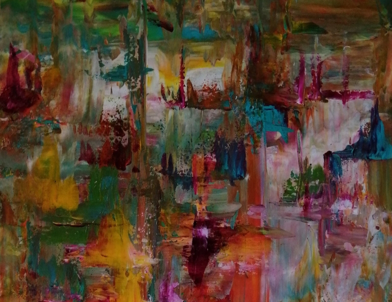 Quadro da exposição de pintura "Cromática" _cartaz (pormenor)